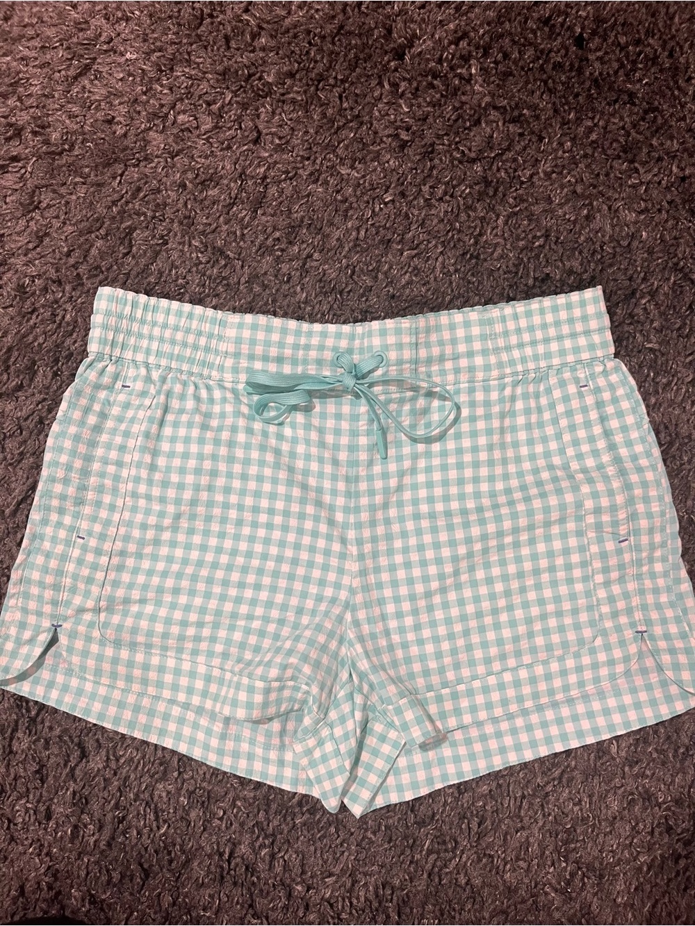 Vineyard Vines Harbor Shorts Medium Mint Green & White Gingham